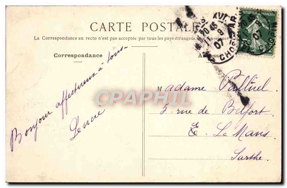 Angle des rues Duret et Pergolese — Paris — éditeur R. Ducouli — Reverso