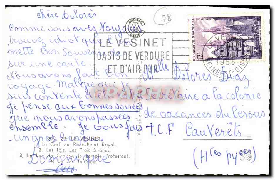 Le Vésinet — Oasis de verdure et d'air pur — éditeur CPAPHIL, n°29 — Reverso