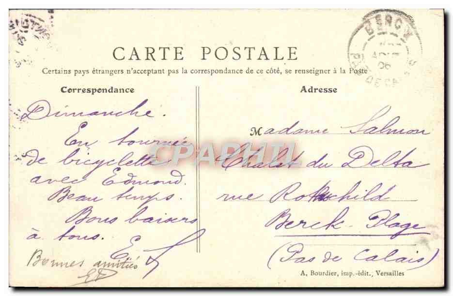 CPA Pontoise Panorama pris du Jardin Public — Rückseite