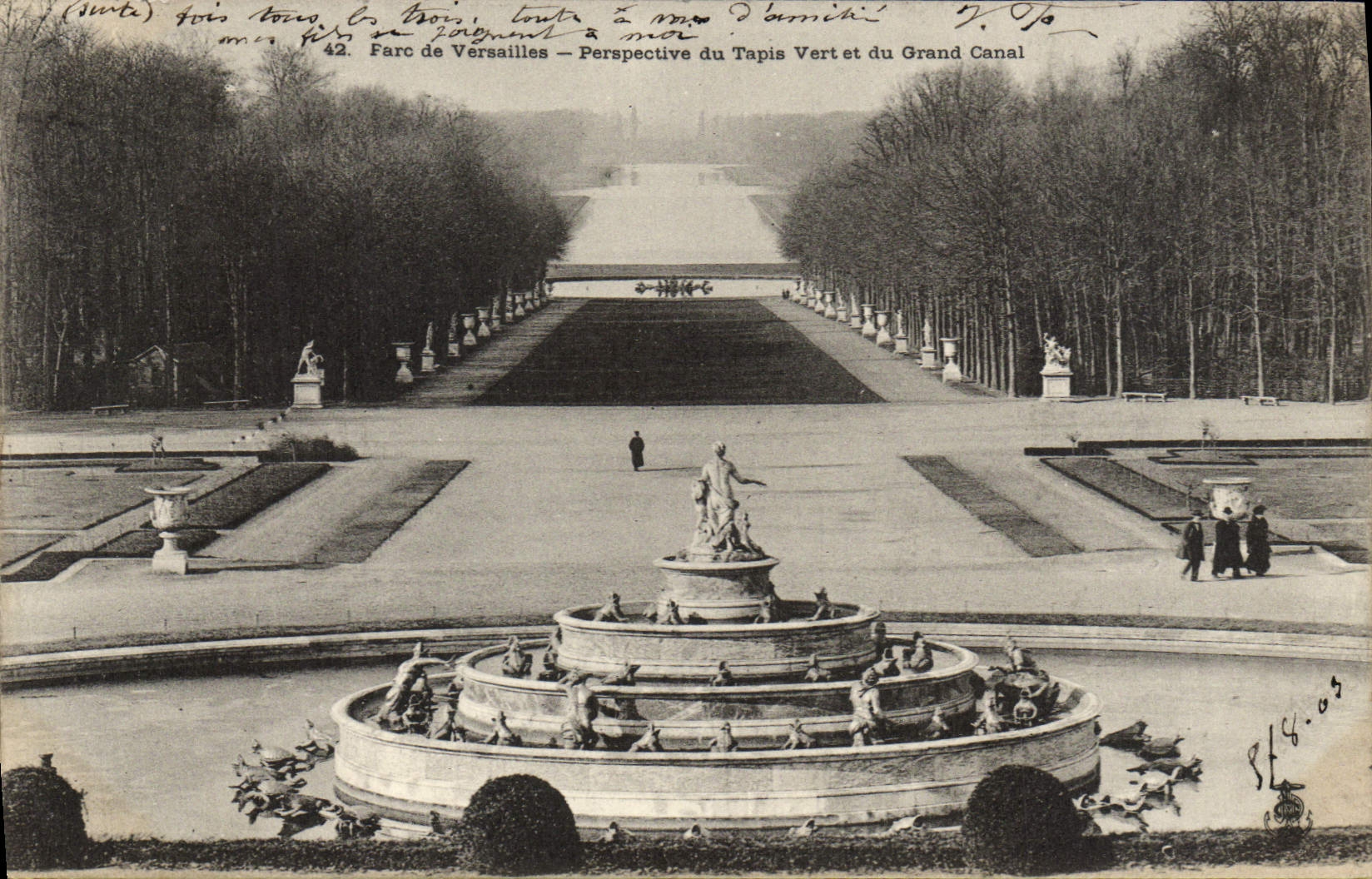 CPA Parc de Versailles Perspective du Tapis Vert et du Grand Canal