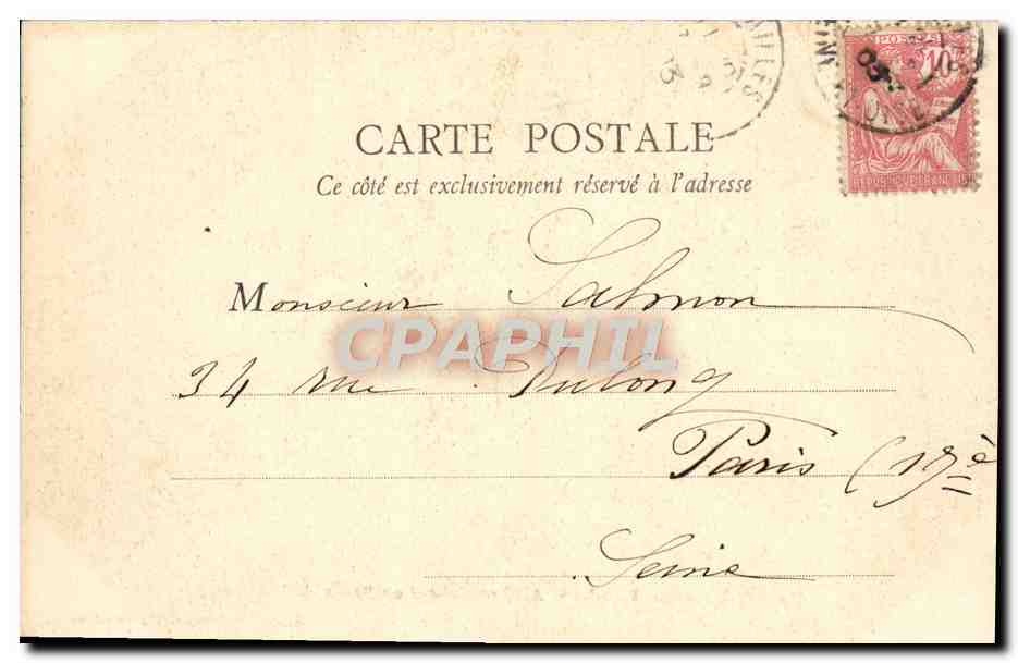 CPA Parc de Versailles Allee conduisant au Bassin de Neptune — Verso
