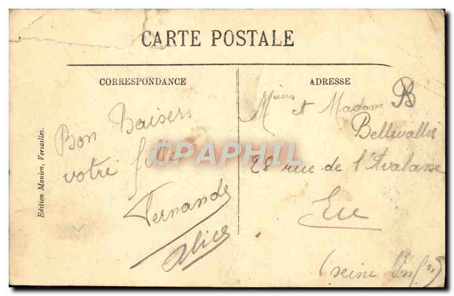 CPA Versailles Le Petit Trianon Le Hameau de Marie Antoinette Le Boudoir — Verso