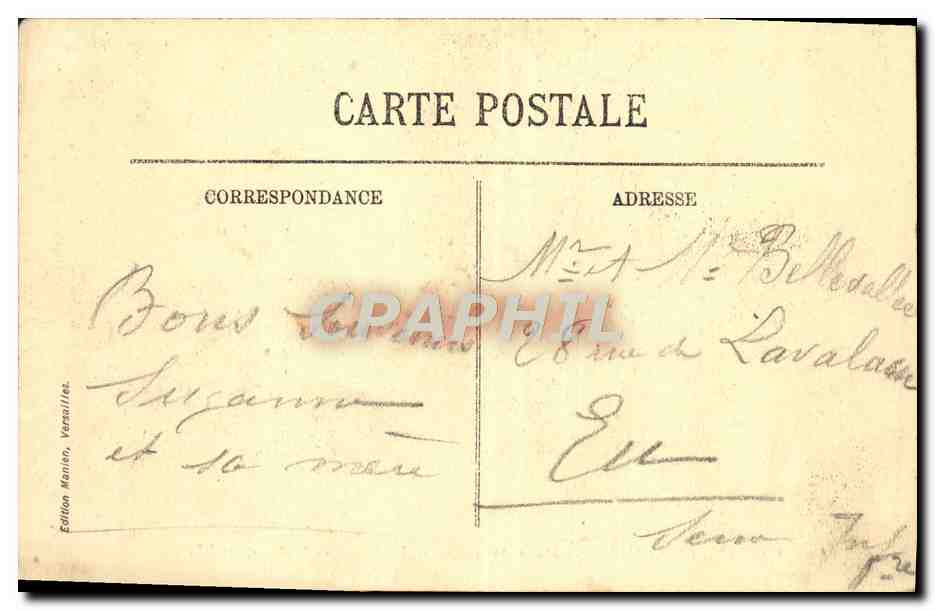 CPA Versailles Hameau de Marie Antoinette La Maison de la Reine — Verso