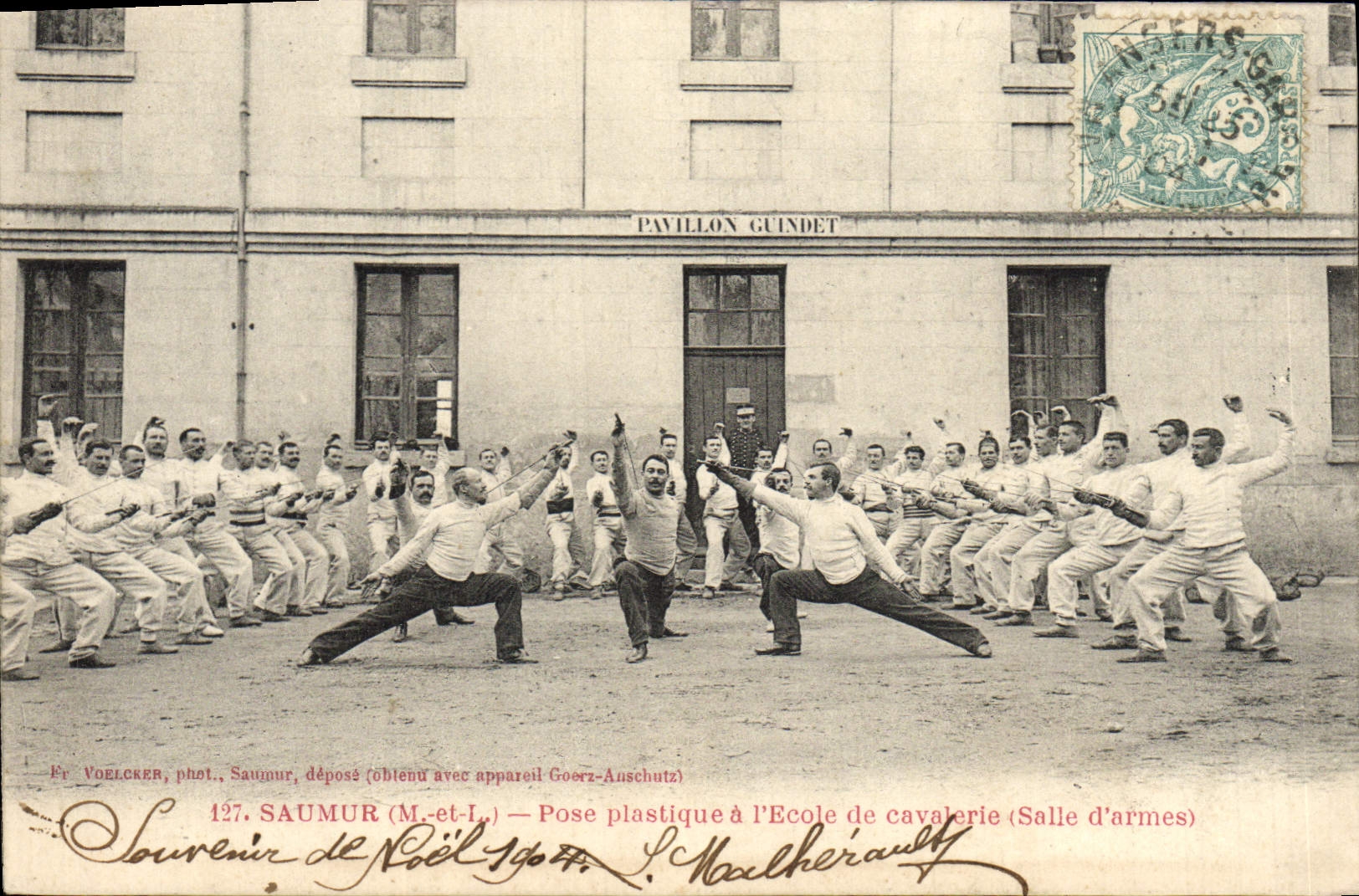 Pose plastique à l'École de cavalerie — Saumur — Fr. Voelcker, phot. — n°127
