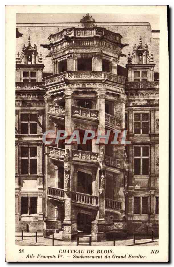 Château de Blois — Aile François Ier — Soubassement du Grand Escalier — Éditeur Lévy & Neurden, Paris