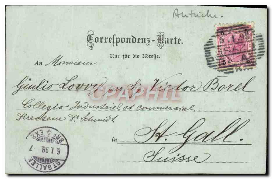CPA Graz Uhrthurm ain Schlossberg — Verso
