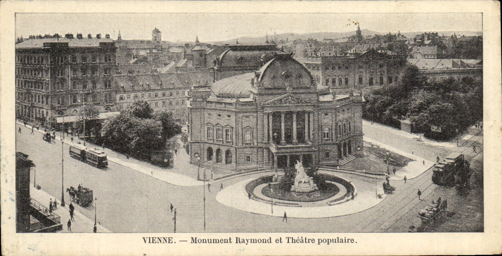 CPA Vienne Monument Raymond et Theatre populaire