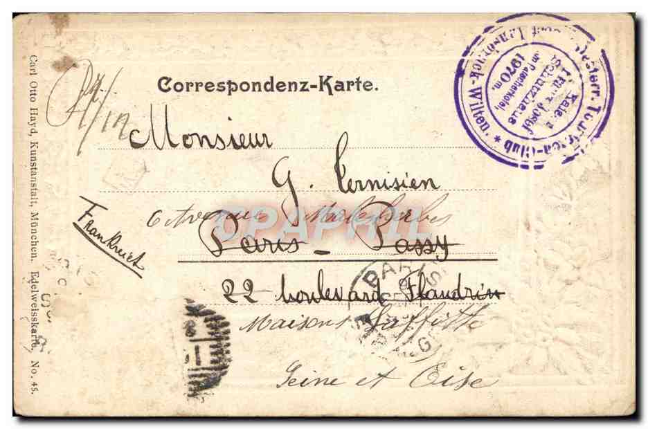 CPA Innsbruck vom Berg Isel — Verso