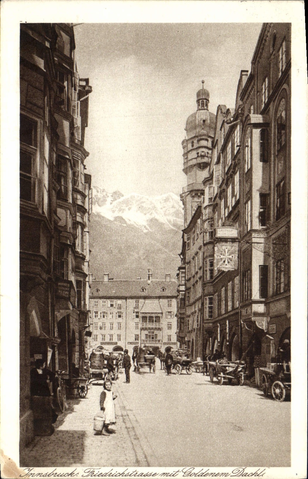 CPA Innsbruck Friedrichstrasse mut Goldenem Dacht 