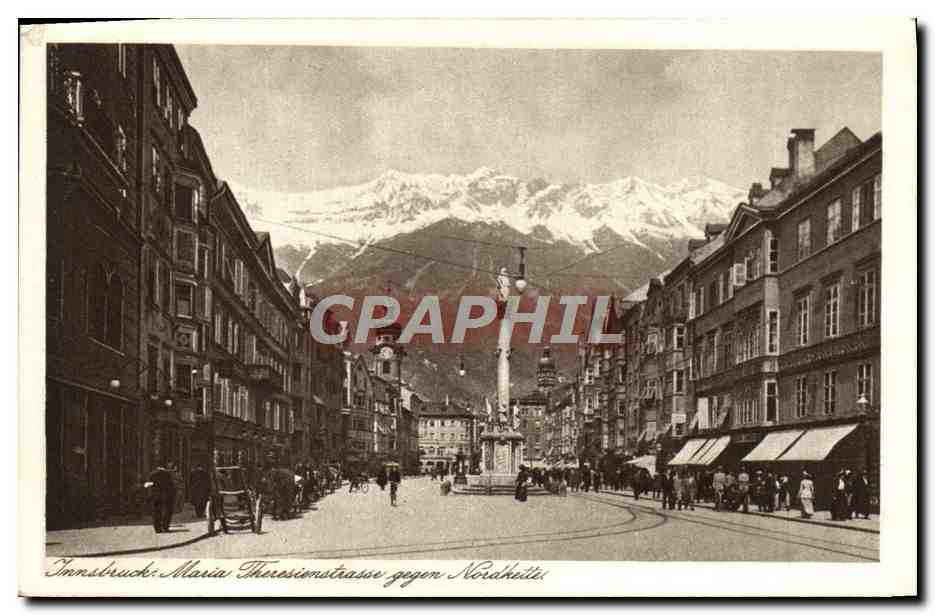 CPA Innsbruck Maia Theresientrasse gegen Nordkette