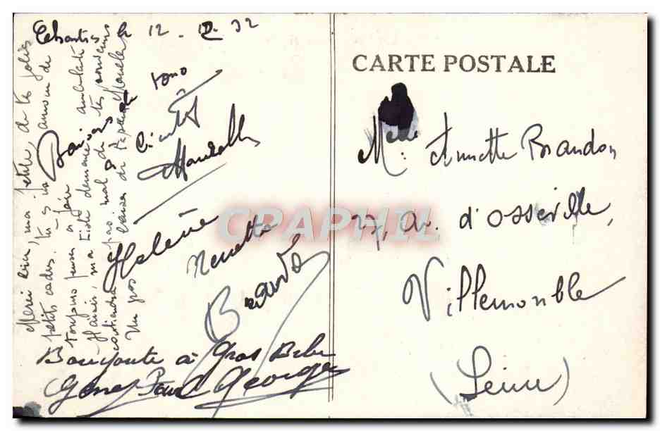 CPA Chartres Les Lavoirs sur l'Eure — Verso