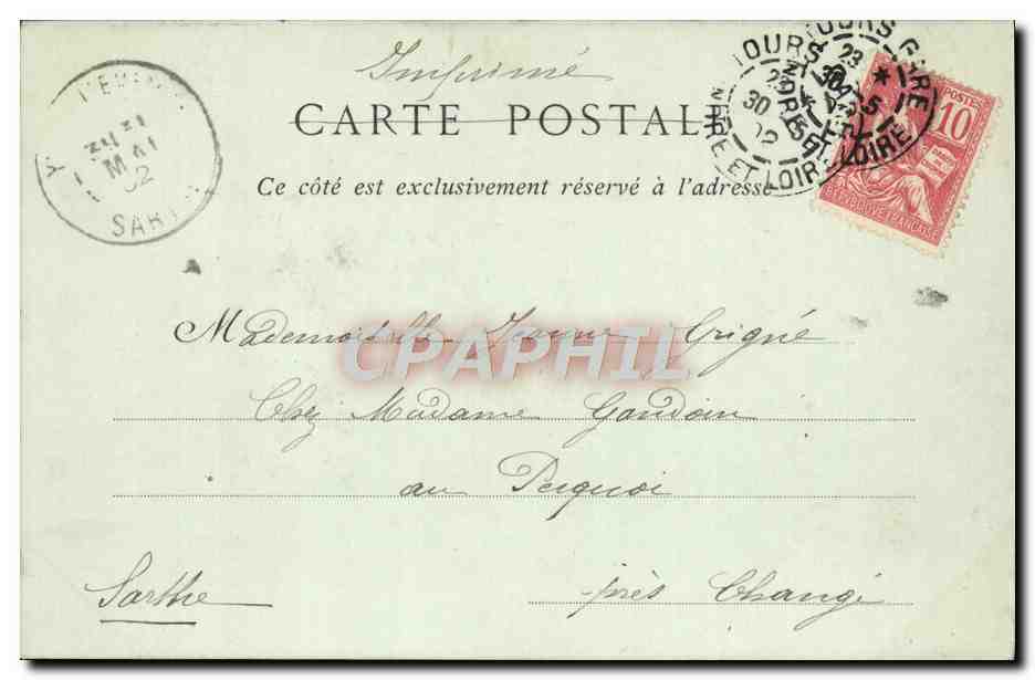 CPA Tours Vue Generale  — Rückseite