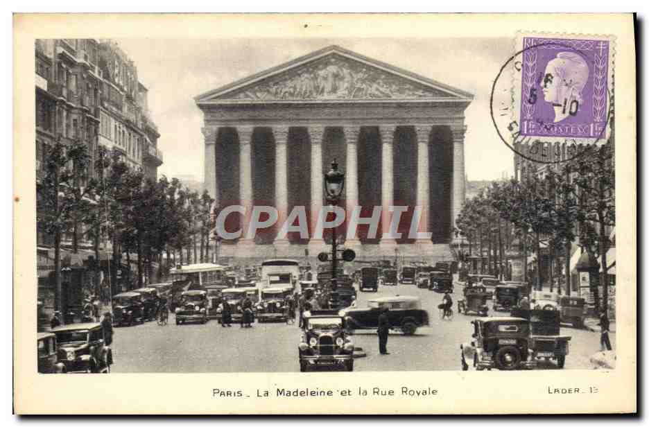 CPA Paris La Madeleine et la Rue Rovale