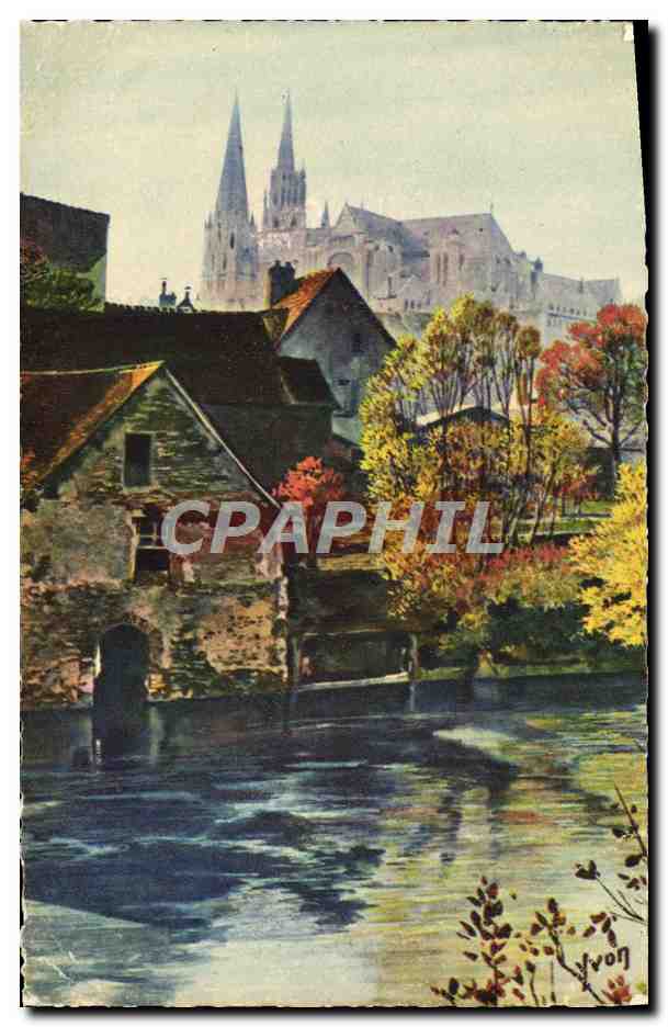 CPA Chartres Matinee de printemps sur les bords de l'Eure