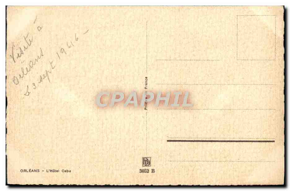CPA Orleans La maison de la coquille — Verso