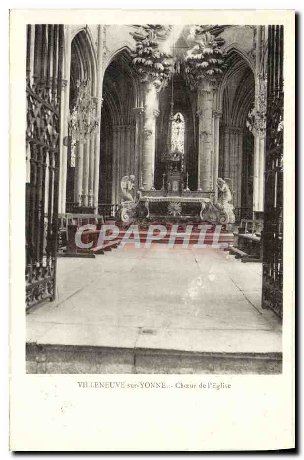 Villeneuve-sur-Yonne — Chor der Kirche — unbekannter Verlag