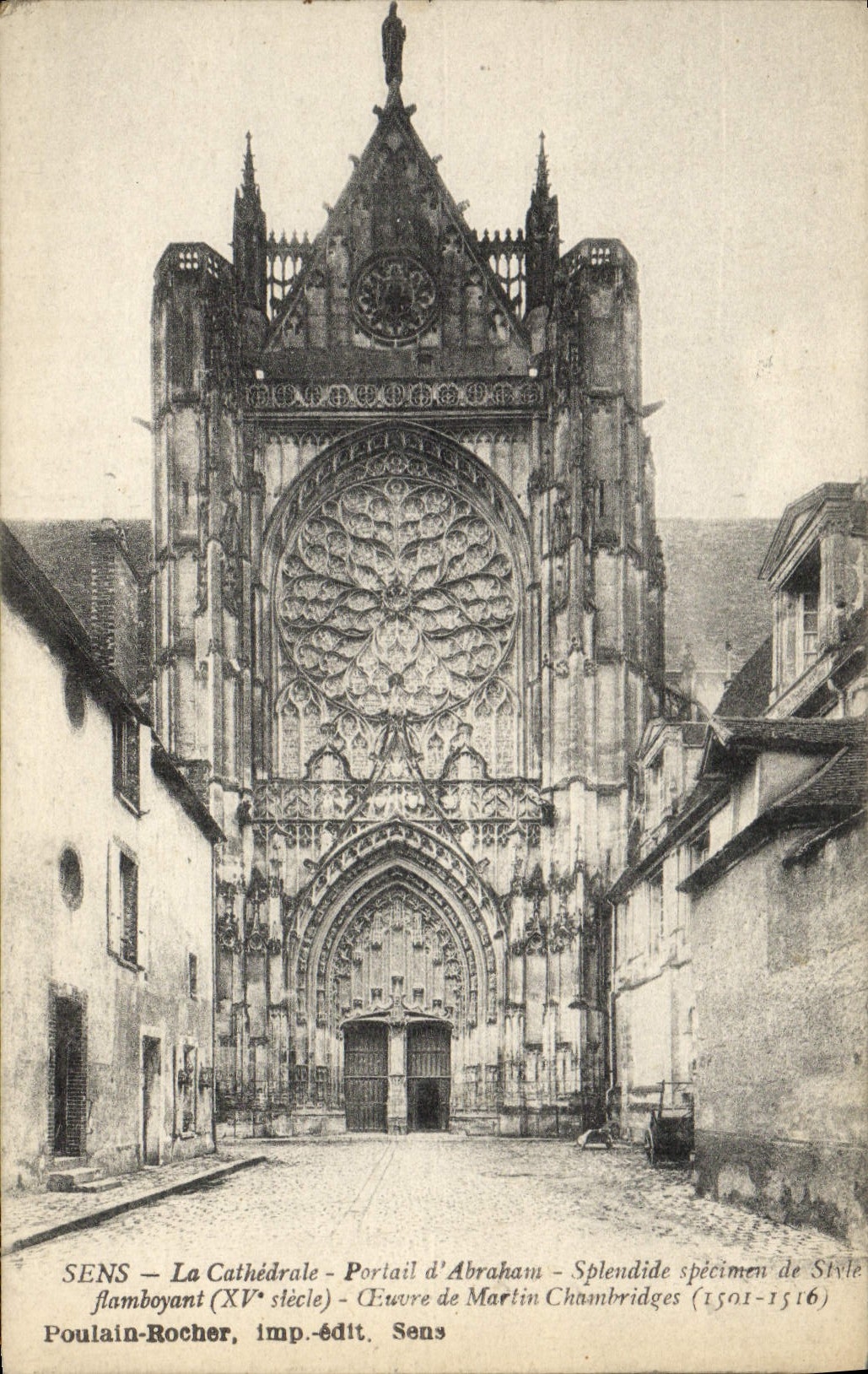CPA Sens La Cathedrale Portail d'Abraham 