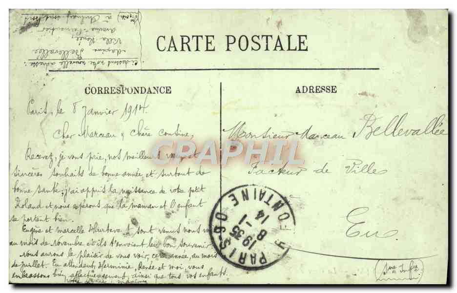 CPA Paris La Gare du Nord — Rückseite