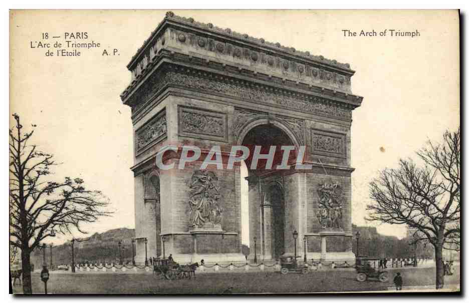 CPA Paris L'Arc de Triomphe de L'Etoile