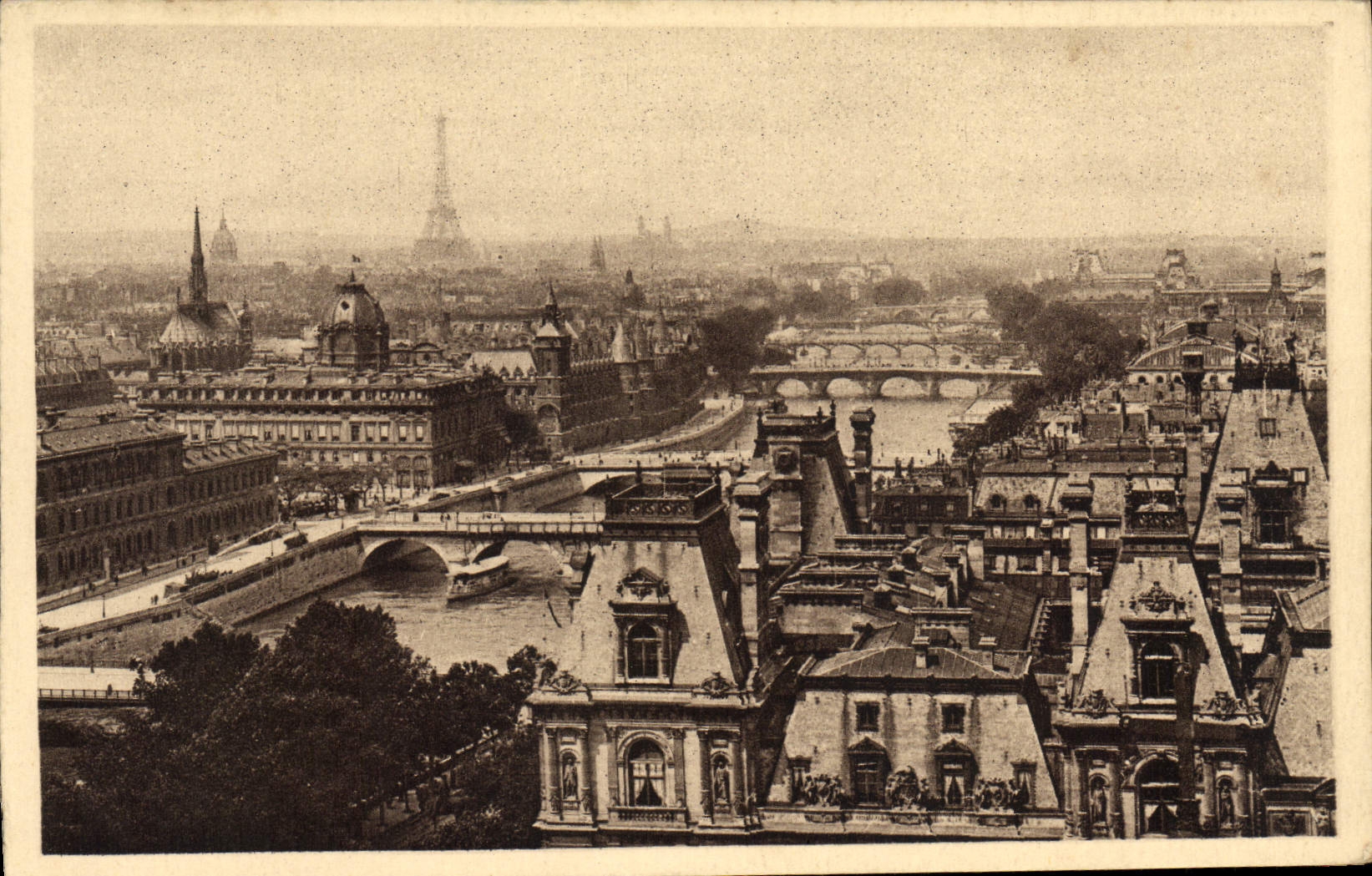 Paris - Vue des Sept Ponts — prise de Saint-Gervais — éditeur Lévy et Neudien, n° 123