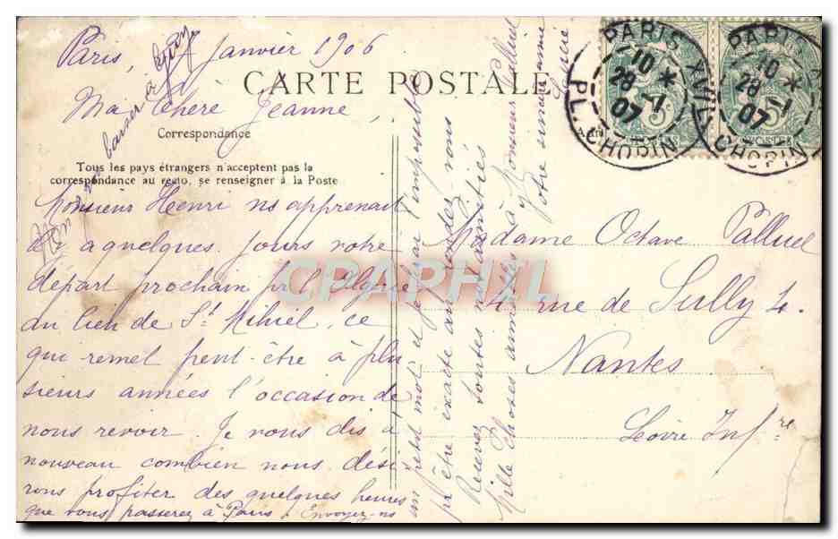 CPA Paris Val de Grace L'Eglise Vue Interieure — Rückseite