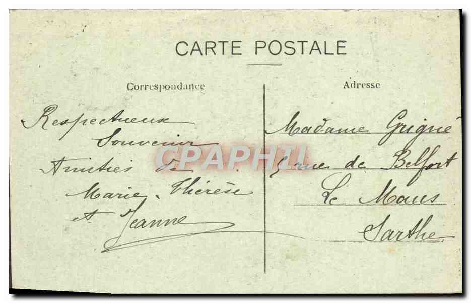 CPA Paris Eglise de La Trinite et Vue Generale Vers Montmartre — Rückseite