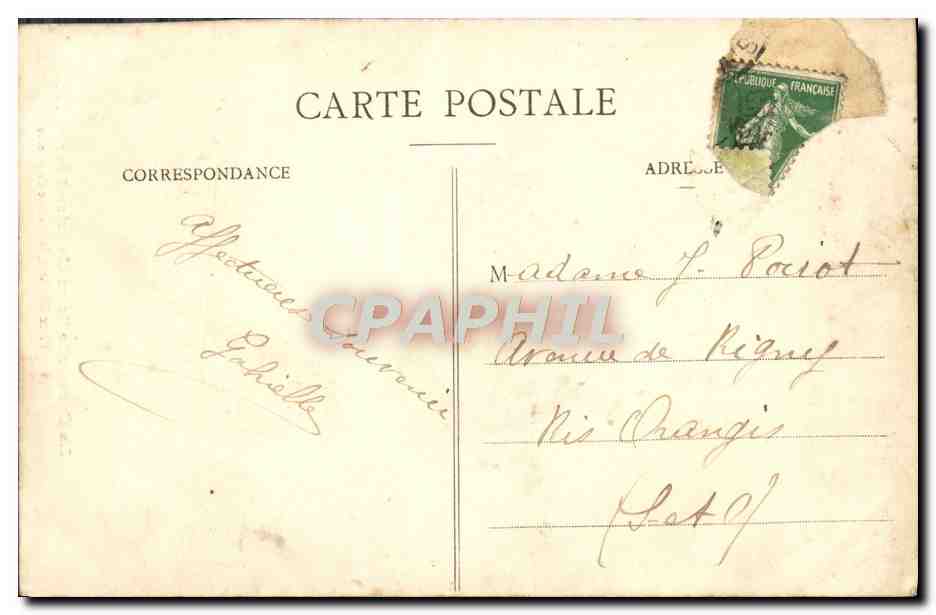 CPA Paris Crue de la Seine Place Maubert La marine de guerre Inondations — Rückseite
