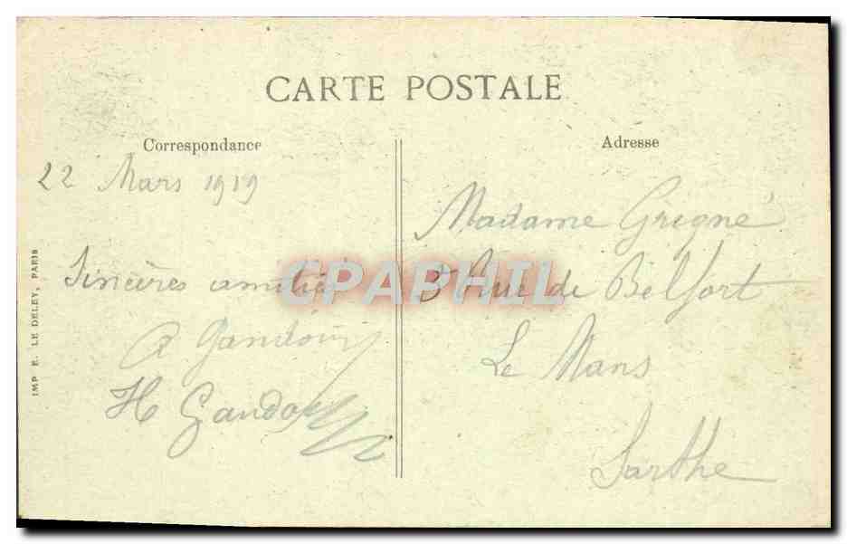 CPA Paris Avenue de L'Opera — Rückseite