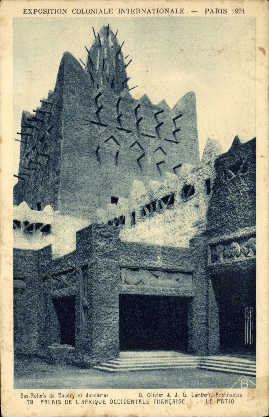 CPA Exposition Coloniale Internationale Paris 1931 Palais de l'Afrique Occidentale Francaise Le ptatio 