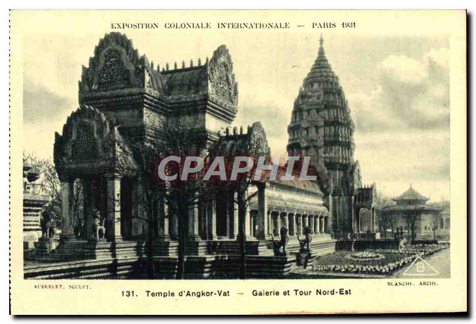 Temple d'Angkor-Vat — Galerie et Tour Nord-Est — Exposition Coloniale Internationale — Paris 1931