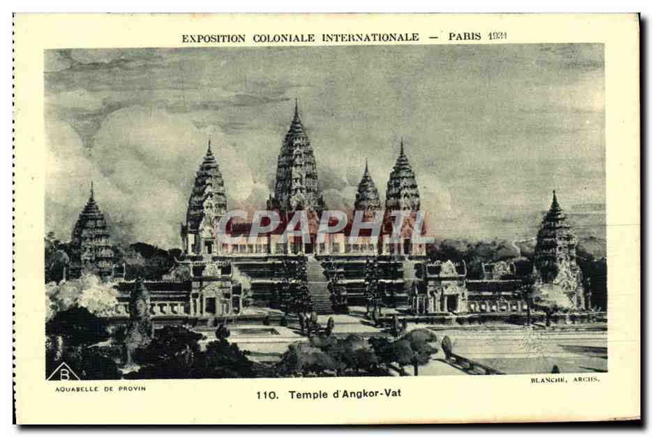 Temple d'Angkor-Vat — Exposition Coloniale Internationale — Paris 1924 — Blanche, Archis, n°110