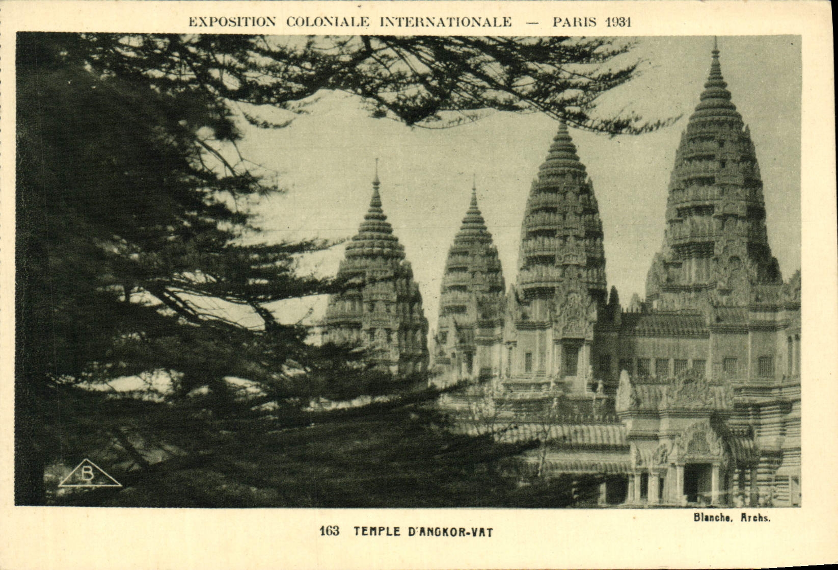 Tempel von Angkor-Vat — Internationale Kolonialausstellung — Paris 1931 — Blanche, Archs. — n° 163