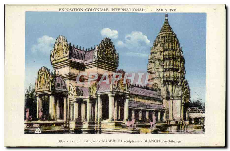 Tempel von Angkor — Internationale Kolonialausstellung Paris 1931 — Auberlet Bildhauer - Blanche Architekten