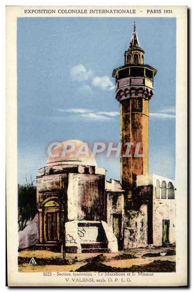 CPA Exposition Coloniale Internationale Paris 1931 Section tunisienne Le marabout et le minaret 