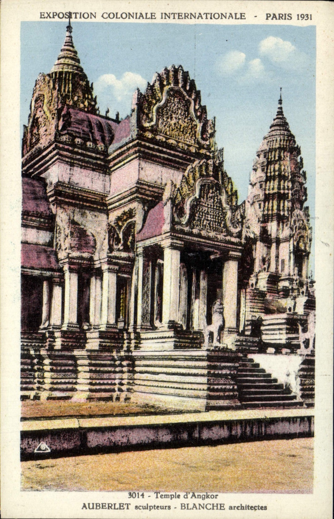 Tempel von Angkor — Internationale Kolonialausstellung Paris 1931 — Auberlet Bildhauer - Blanche Architekten