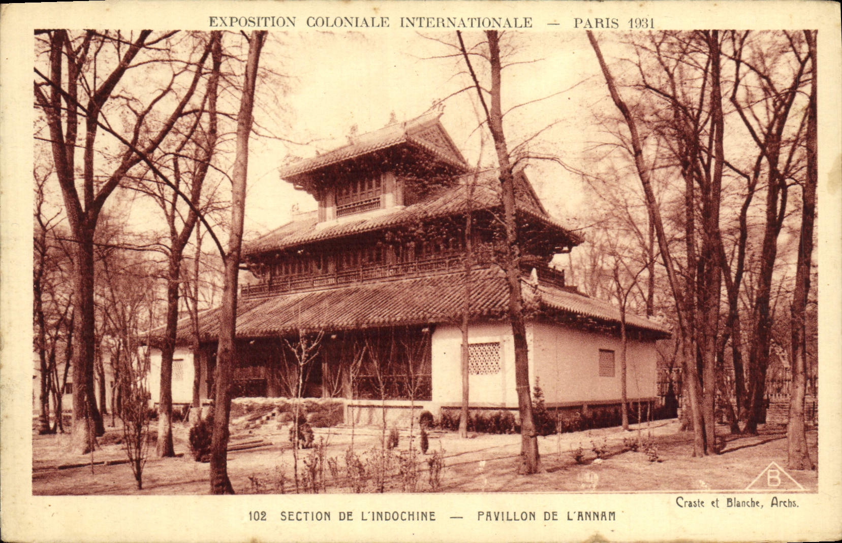 Pavillon de l'Annam — Exposition Coloniale Internationale — Paris 1931 — Craste et Blanche, Archs.