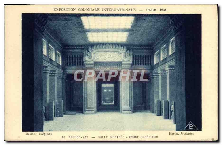 Esposizione Coloniale Internazionale — Parigi 1931 — Sala d'ingresso — Piano superiore — Angkor Wat — Architetti Bloncho