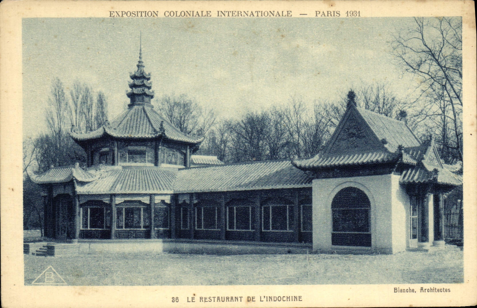 Das Restaurant der Indochina — Internationale Kolonialausstellung — Paris 1931 — Blanche, Architekten