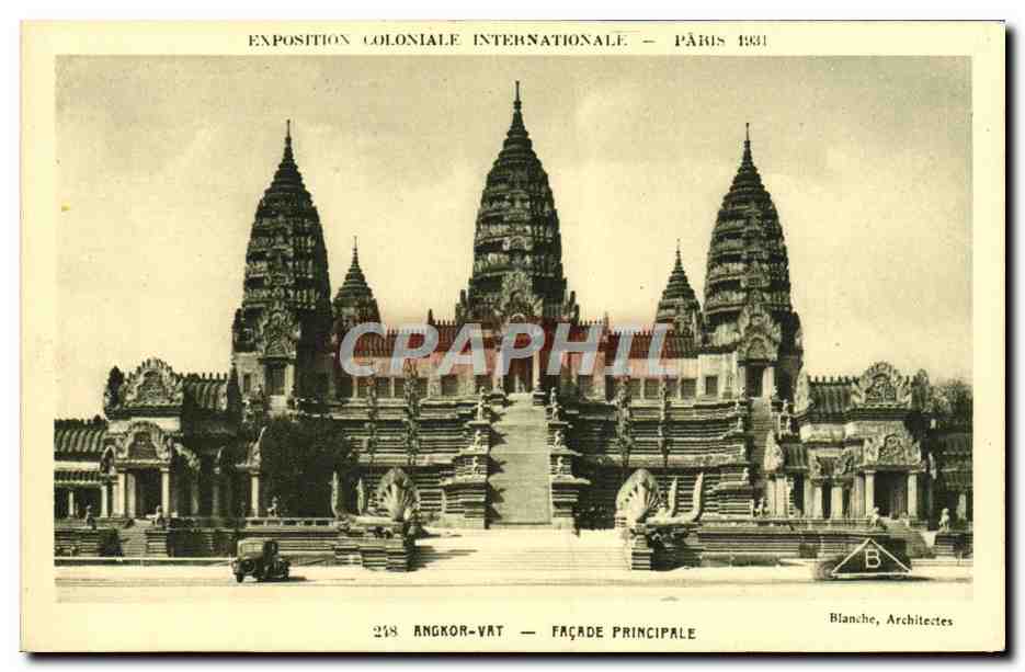 CPA Exposition Coloniale Internationale Paris 1931 Angkor Vat Facade principale