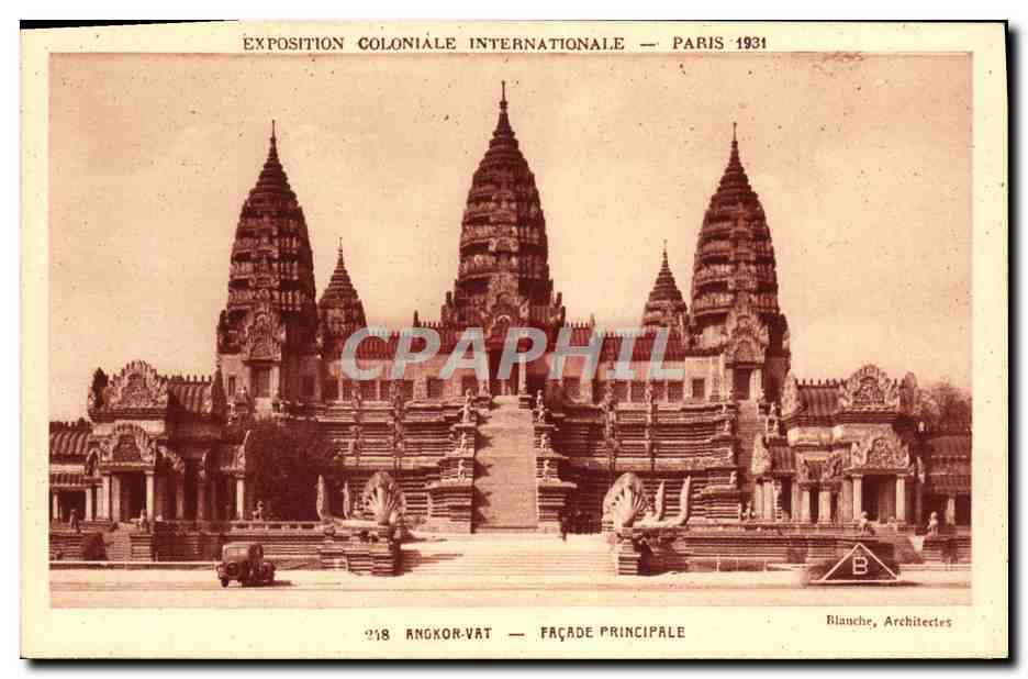 CPA Exposition Coloniale Internationale Paris 1931 Angkor Vat Facade principale