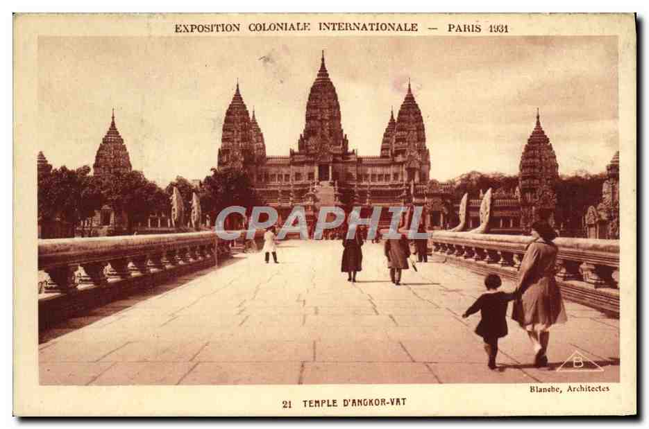 Tempel von Angkor Wat — Internationale Kolonialausstellung — Paris 1931 — Blanshe, Architekten
