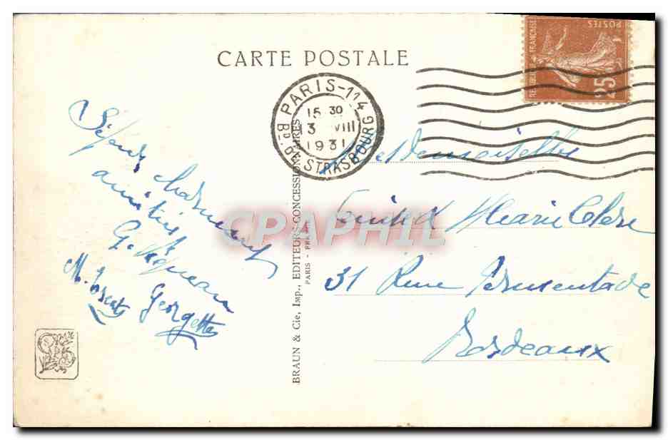 CPA Exposition Coloniale Internationale Paris 1931 Temple d'Angkor Vat — Rückseite