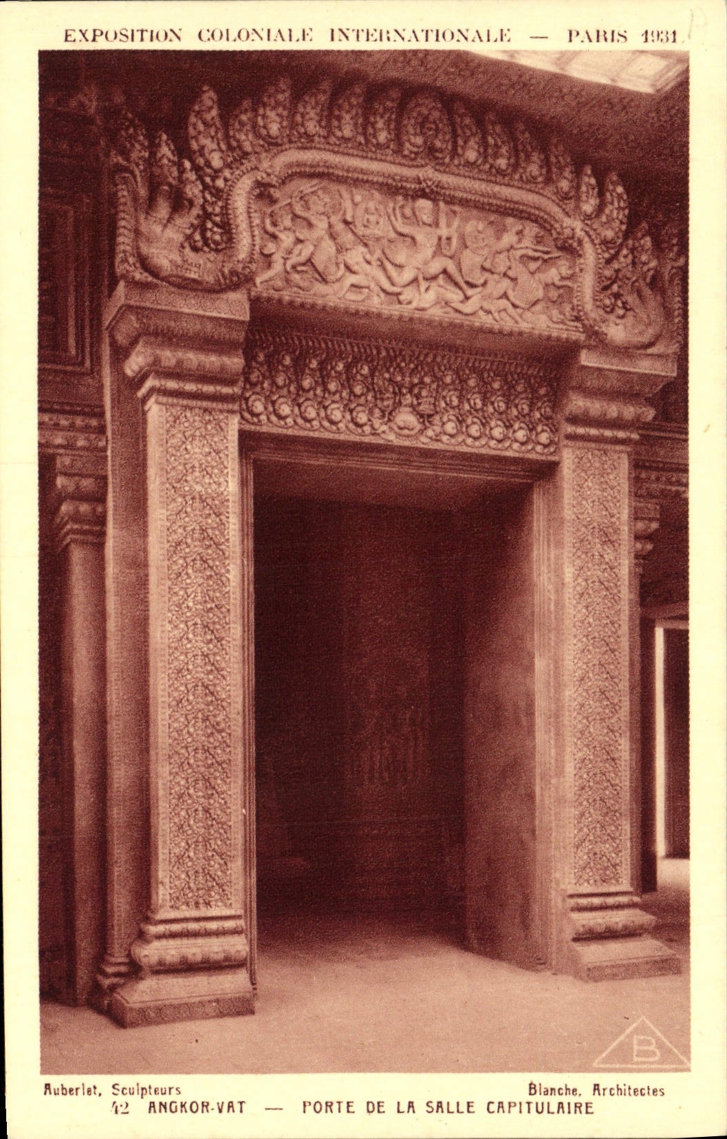 Porta della Sala Capitolare — Angkor-Vat — Esposizione Coloniale Internazionale — Parigi 1931