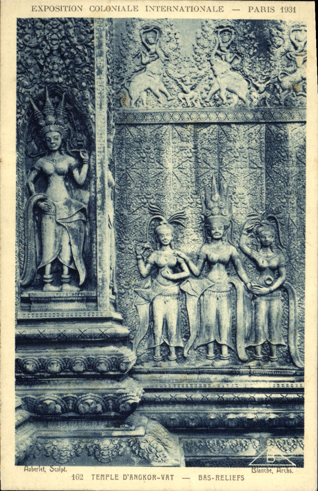CPA Exposition Coloniale Internationale Paris 1931 Temple d'Angkor Vat Bas reliefs