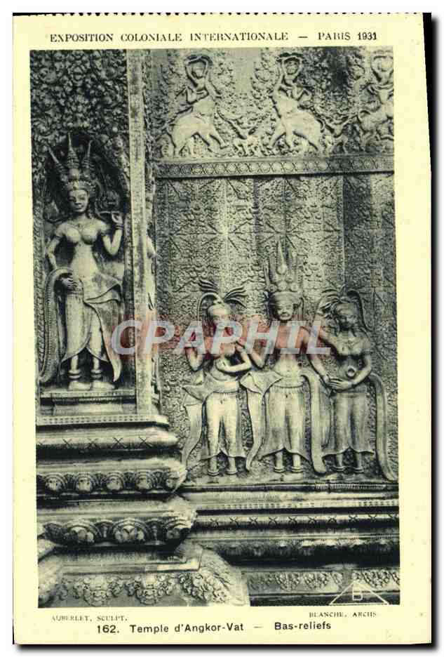 Tempel von Angkor Wat — Basreliefs — Internationale Kolonialausstellung — Paris 1931