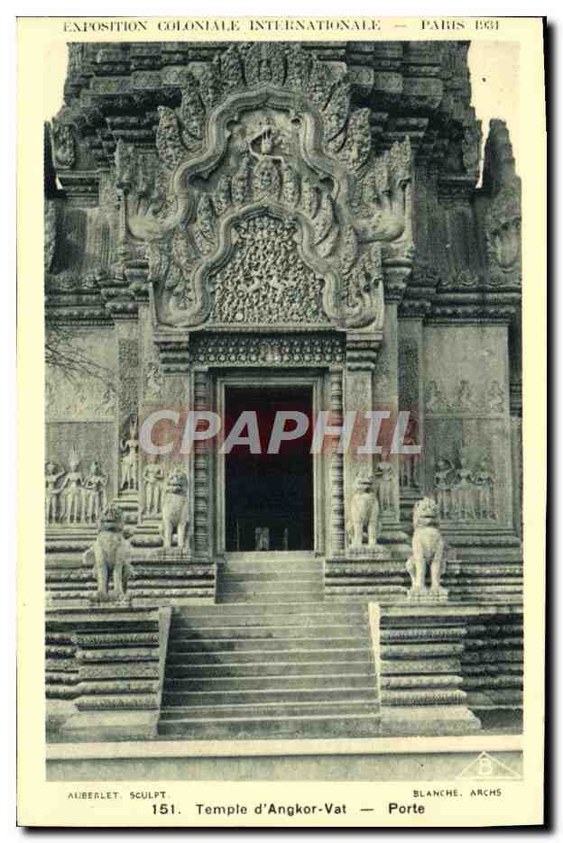 Tempio di Angkor-Vat — Porta — Esposizione Coloniale Internazionale — Parigi 1931