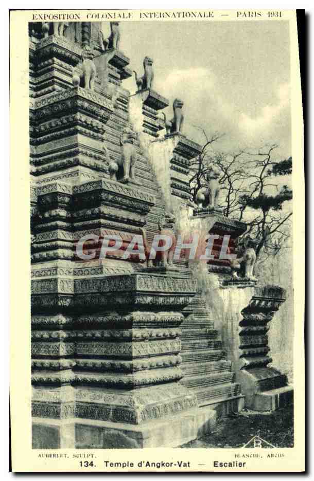 Temple d'Angkor-Vat — Escalier — Exposition Coloniale Internationale — Paris 1931