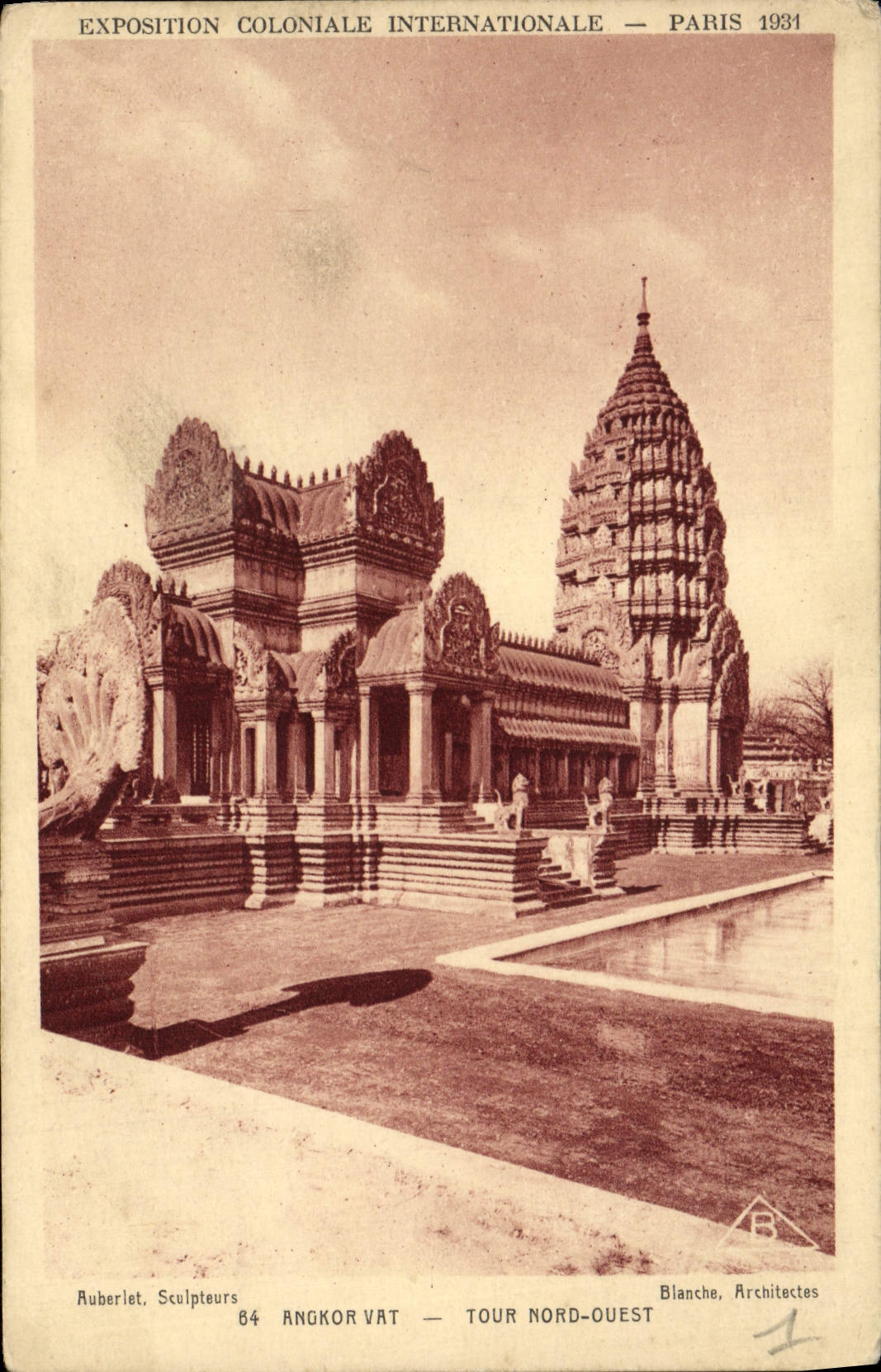 Angkor Vat — Tour Nord-Ouest — Exposition Coloniale Internationale — Paris 1931