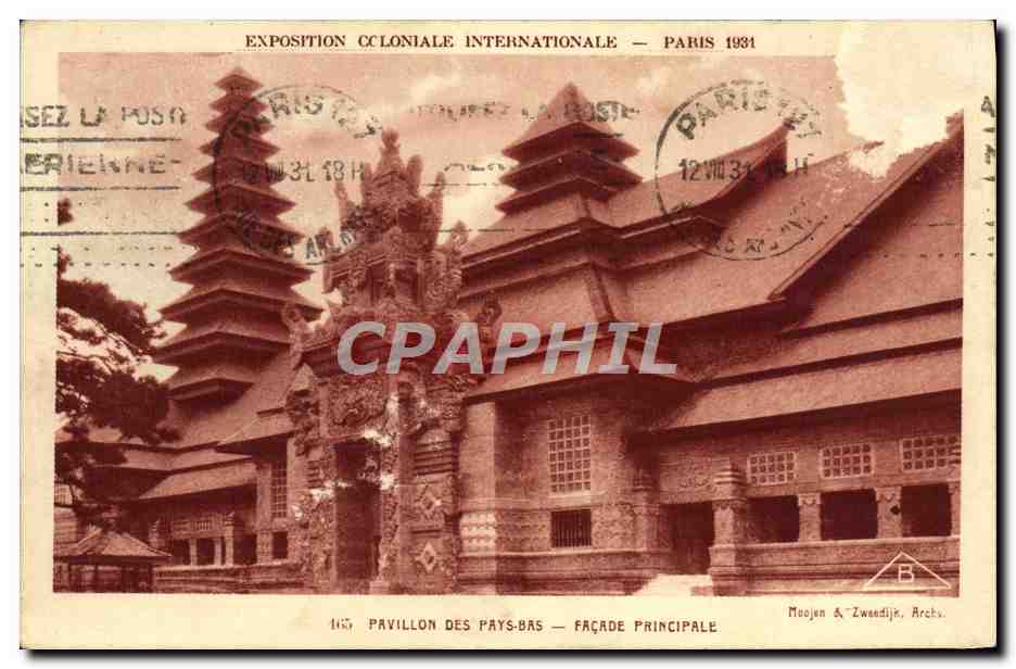 CPA Exposition Coloniale Internationale Paris 1931 Pavillon des Pays Bas Facade principale