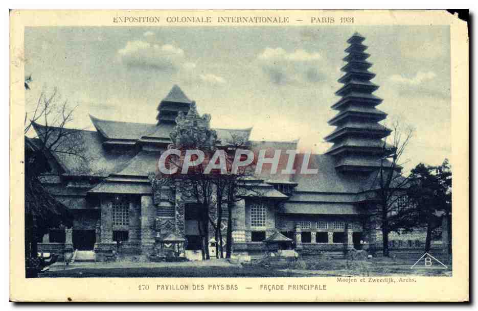 CPA Exposition Coloniale Internationale Paris 1931 Pavillon des Pays Bas Facade principale
